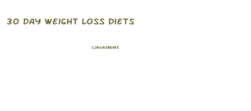 30 Day Weight Loss Diets
