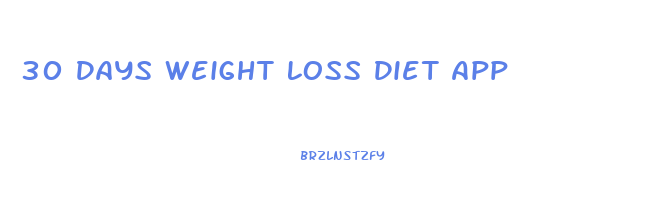 30 Days Weight Loss Diet App