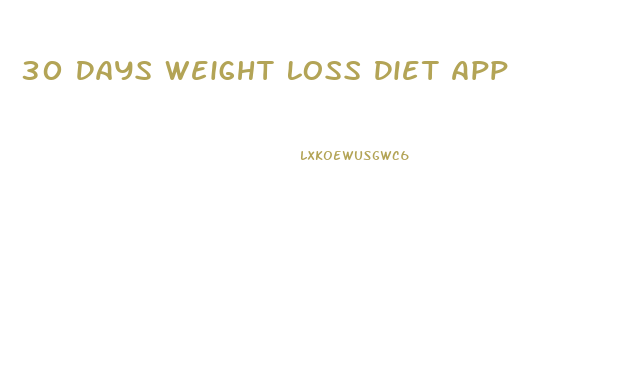 30 Days Weight Loss Diet App
