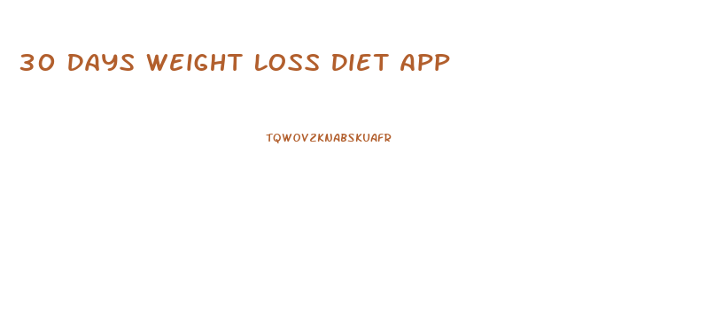 30 Days Weight Loss Diet App