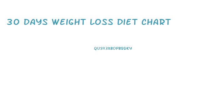 30 Days Weight Loss Diet Chart