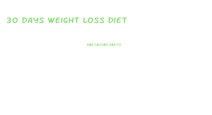 30 Days Weight Loss Diet