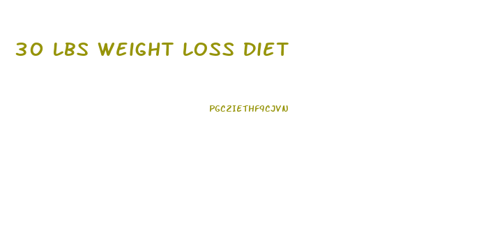 30 Lbs Weight Loss Diet