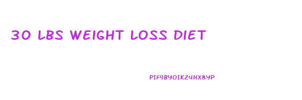 30 Lbs Weight Loss Diet