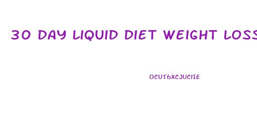 30 day liquid diet weight loss plan pdf