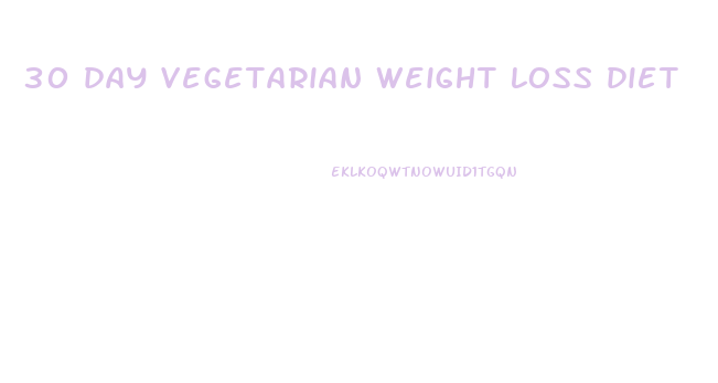 30 day vegetarian weight loss diet