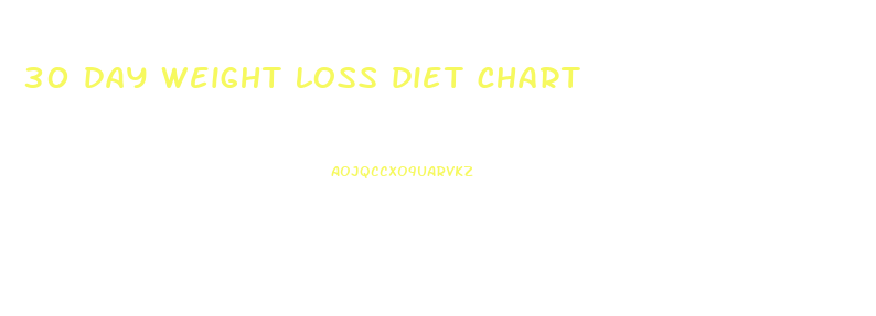 30 day weight loss diet chart