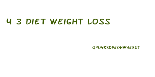 4 3 diet weight loss