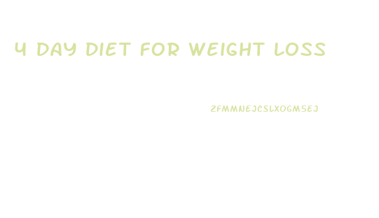4 Day Diet For Weight Loss