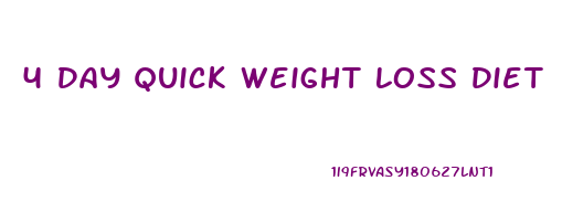 4 Day Quick Weight Loss Diet