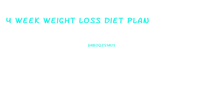 4 Week Weight Loss Diet Plan