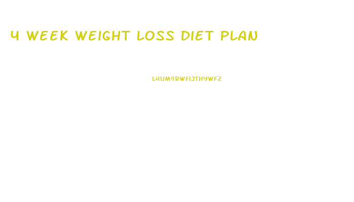 4 Week Weight Loss Diet Plan