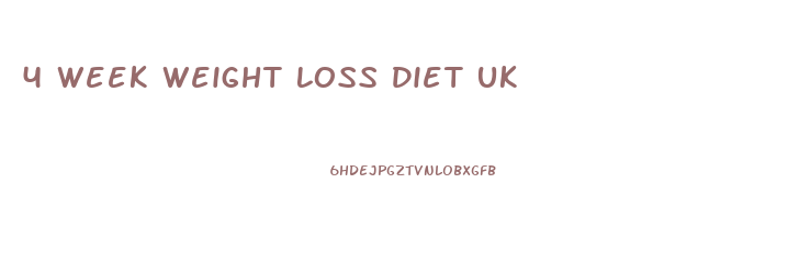 4 Week Weight Loss Diet Uk