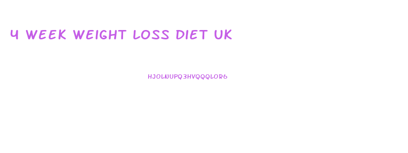 4 Week Weight Loss Diet Uk