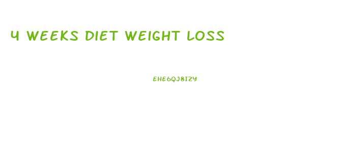 4 Weeks Diet Weight Loss