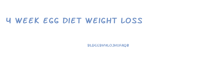 4 week egg diet weight loss