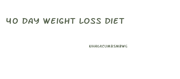 40 Day Weight Loss Diet