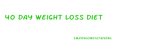 40 Day Weight Loss Diet