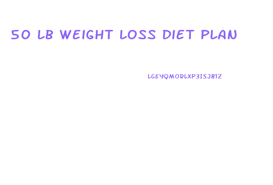 50 lb weight loss diet plan