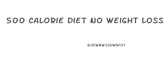 500 Calorie Diet No Weight Loss