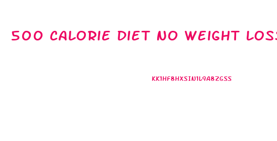 500 Calorie Diet No Weight Loss