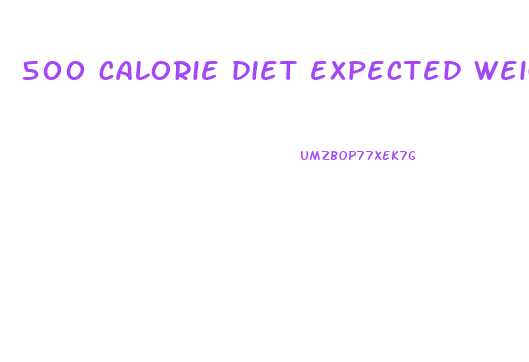 500 calorie diet expected weight loss