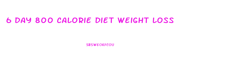 6 Day 800 Calorie Diet Weight Loss