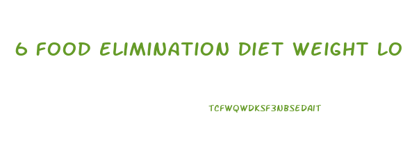 6 Food Elimination Diet Weight Loss