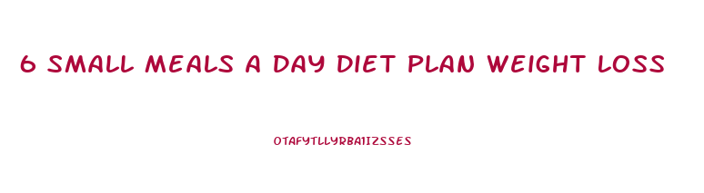 6 Small Meals A Day Diet Plan Weight Loss