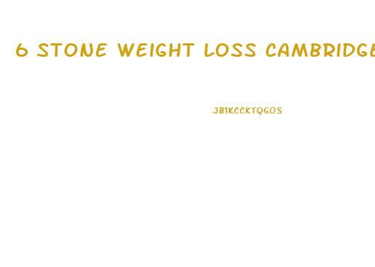 6 Stone Weight Loss Cambridge Diet