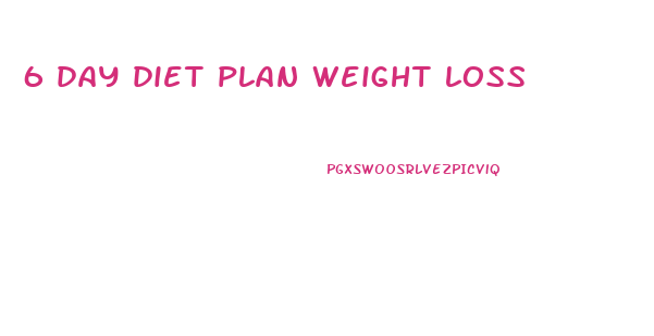 6 day diet plan weight loss