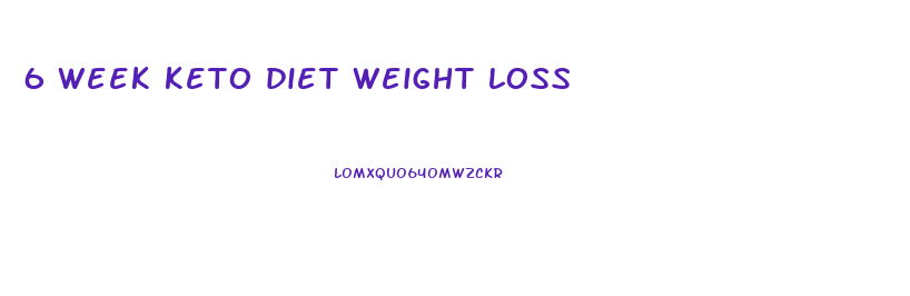 6 week keto diet weight loss