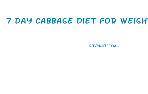 7 Day Cabbage Diet For Weight Loss