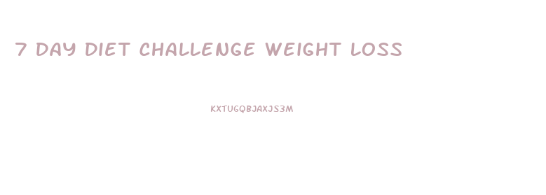 7 Day Diet Challenge Weight Loss