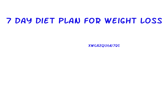 7 Day Diet Plan For Weight Loss At Home