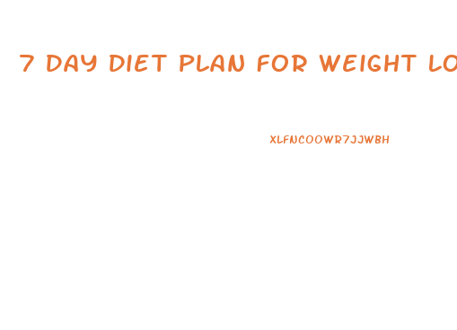 7 Day Diet Plan For Weight Loss Free