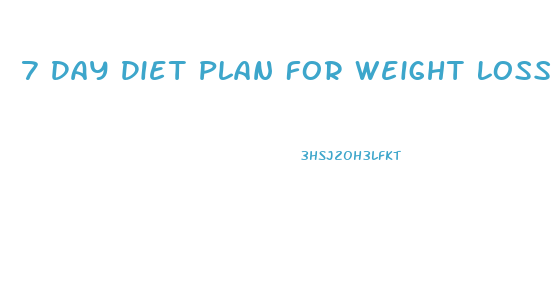 7 Day Diet Plan For Weight Loss In Nigeria