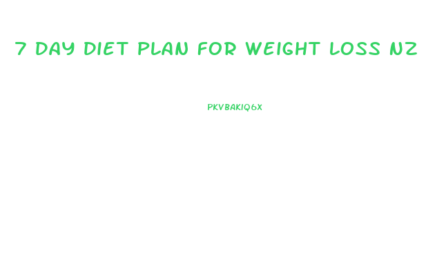 7 Day Diet Plan For Weight Loss Nz