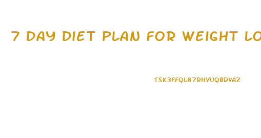 7 Day Diet Plan For Weight Loss Youtube