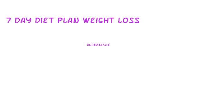 7 Day Diet Plan Weight Loss