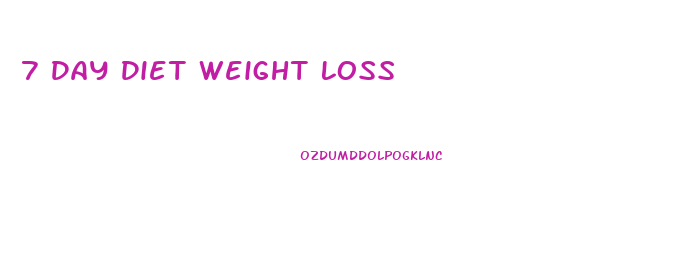 7 Day Diet Weight Loss