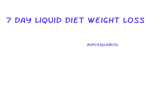 7 Day Liquid Diet Weight Loss