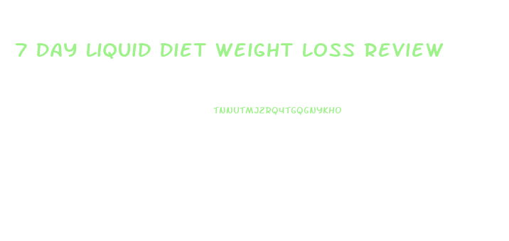7 Day Liquid Diet Weight Loss Review