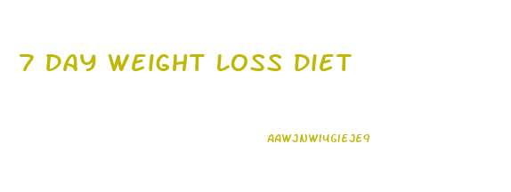 7 Day Weight Loss Diet