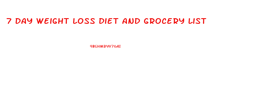 7 Day Weight Loss Diet And Grocery List