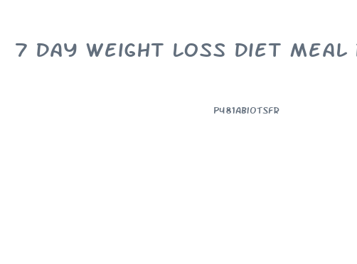 7 Day Weight Loss Diet Meal Plan Philippines