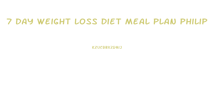 7 Day Weight Loss Diet Meal Plan Philippines