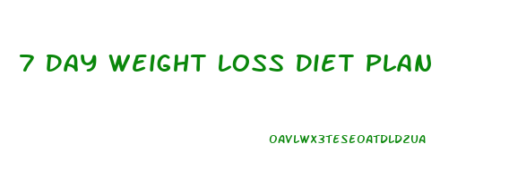 7 Day Weight Loss Diet Plan