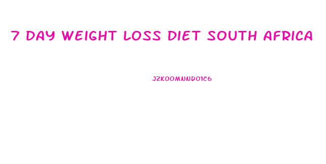 7 Day Weight Loss Diet South Africa