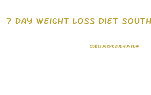 7 Day Weight Loss Diet South Africa